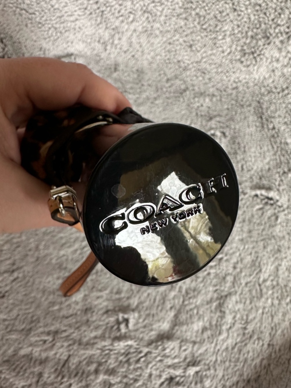 Coach Peyton Ocelot Print Mini Umbrella F62963 - Picture 3 of 10